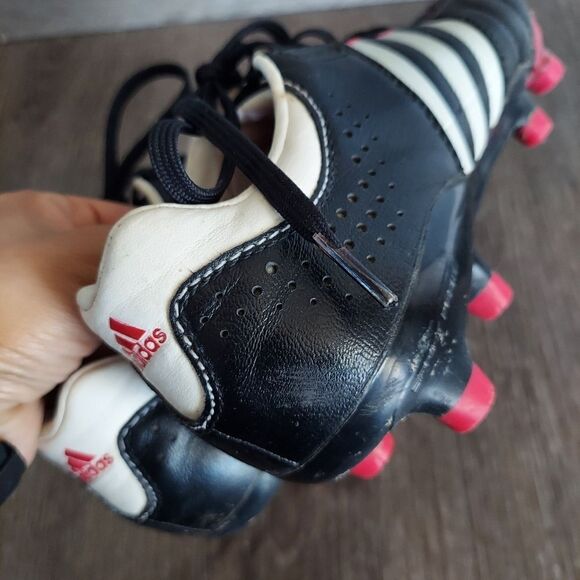 Women's Adipure 11 Pro TRX FG 'Black Pink' Size 8 - Picture 12 of 13